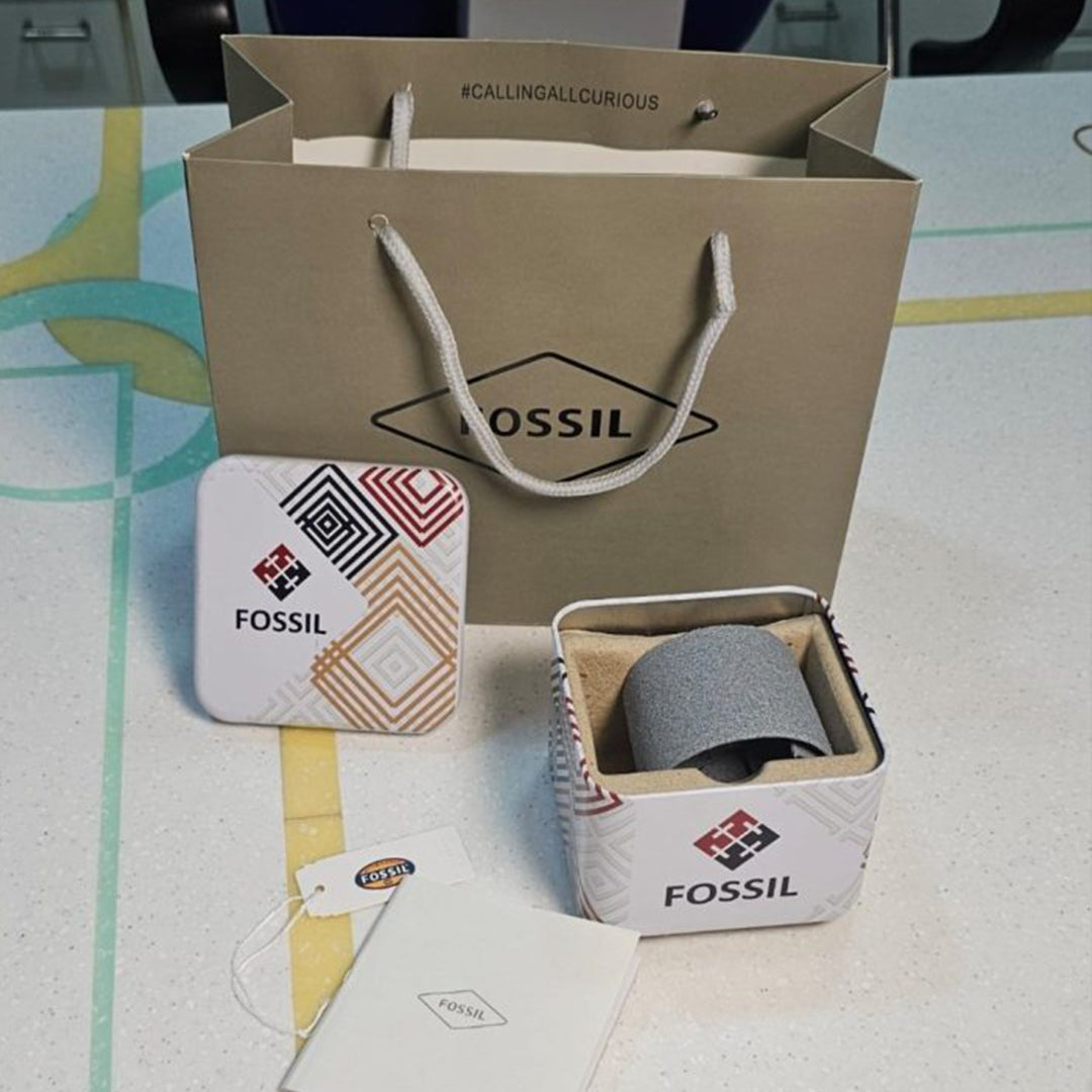 Fossil Fb 03 silver Blue Metal Watch