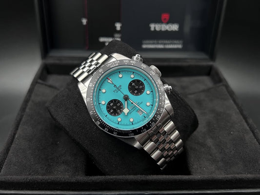 Tudor Black Bay Chrono tiffany Dial Stainless Steel Watch