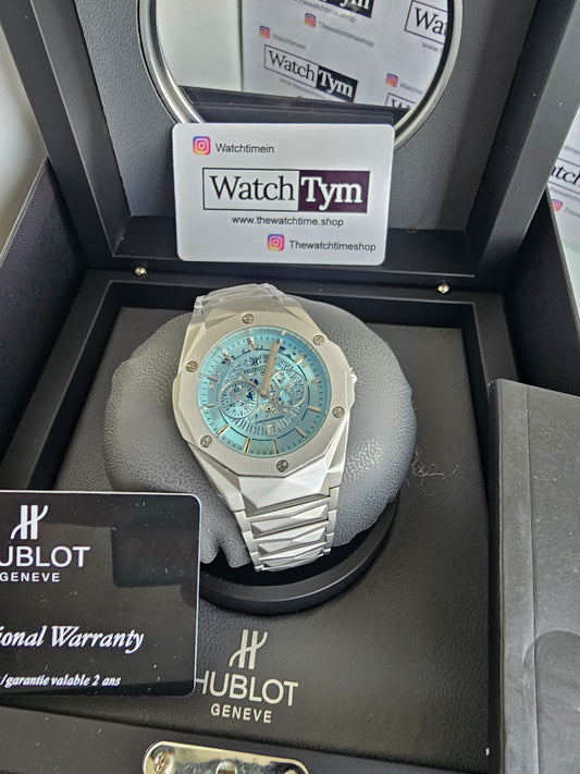 Hublot Stainless steel Diamond cut skeleton watch