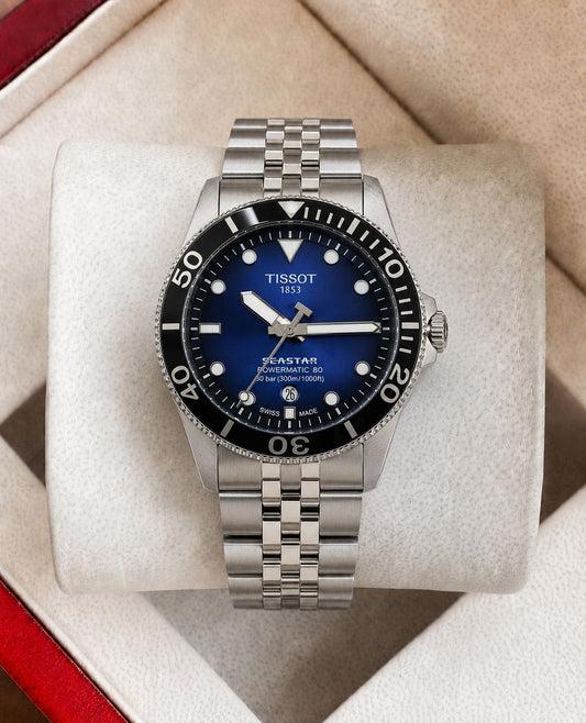 Tissot Sea star blue dial Stainless steel metal watch