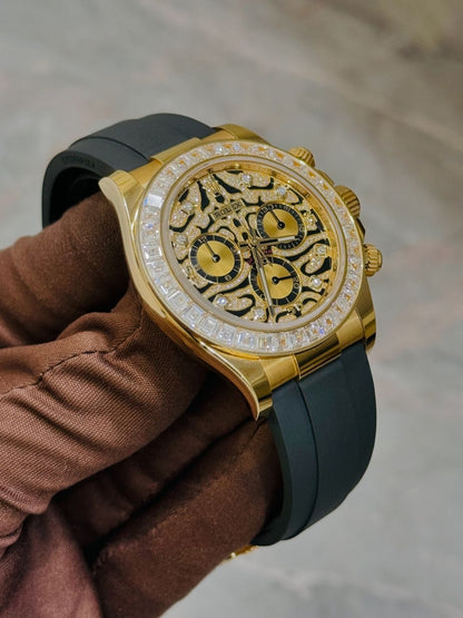 Daytona Eye of Tiger Gold Diamond Watch
