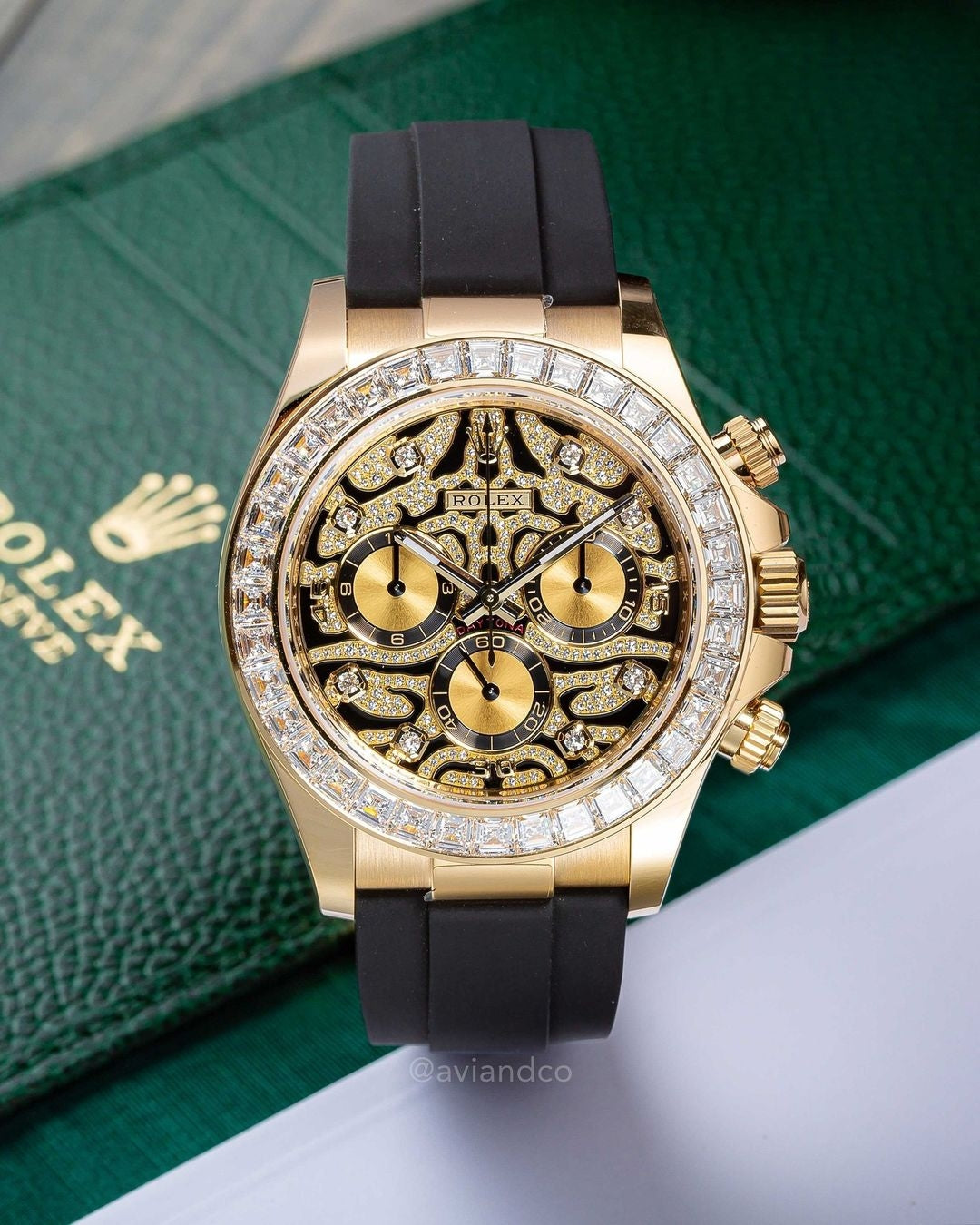 Daytona Eye of Tiger Gold Diamond Watch