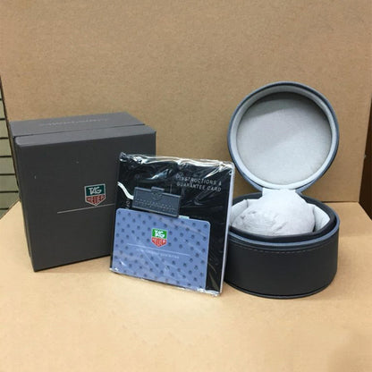 Tagheuer Cr7 New Leather Black Belt Black Dial