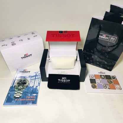 Tissot Silver Brown Automatic Leather Watch