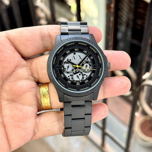 Armani Exchange Stainless Steel black Automatic Metal watch