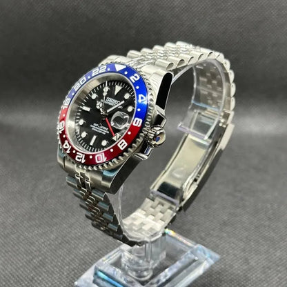 Seik pepsi GMT master 2 stainless steel watch