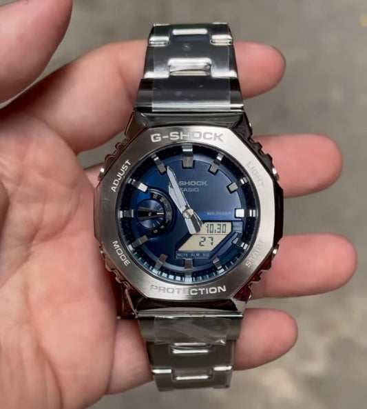 GM 2110 D SILVER BLUE DIAL WATCH