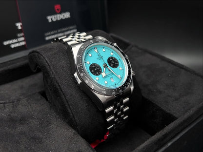 Tudor Black Bay Chrono tiffany Dial Stainless Steel Watch