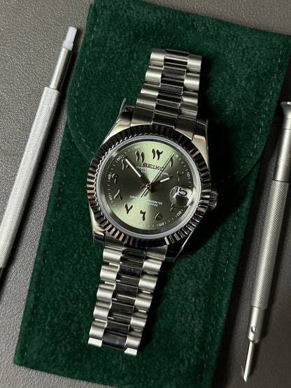 Seiko Datejust Mod Olive arabic Stainless steel Watch