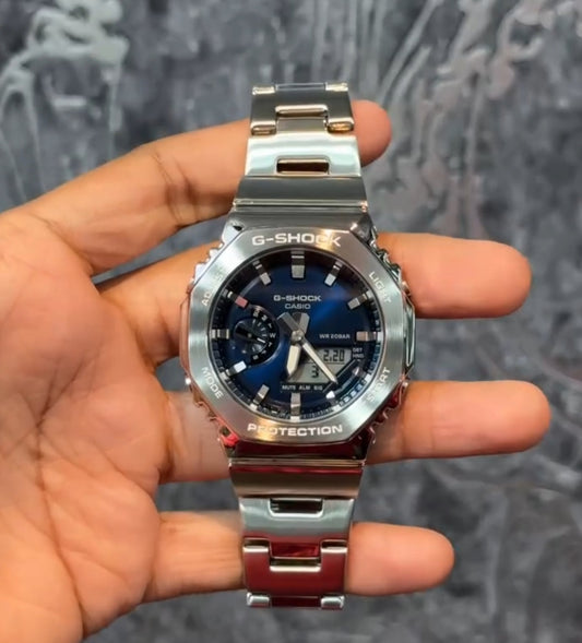 GM 2110 D SILVER BLUE DIAL WATCH