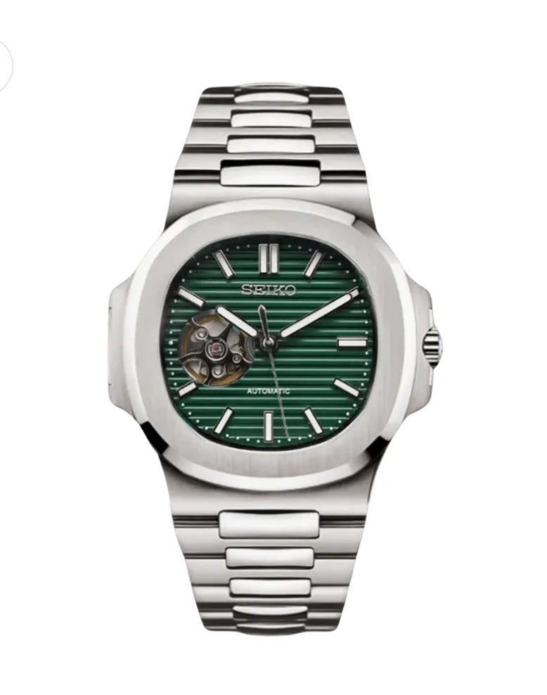 Seiko Nautilus Silver green premium automatic watch