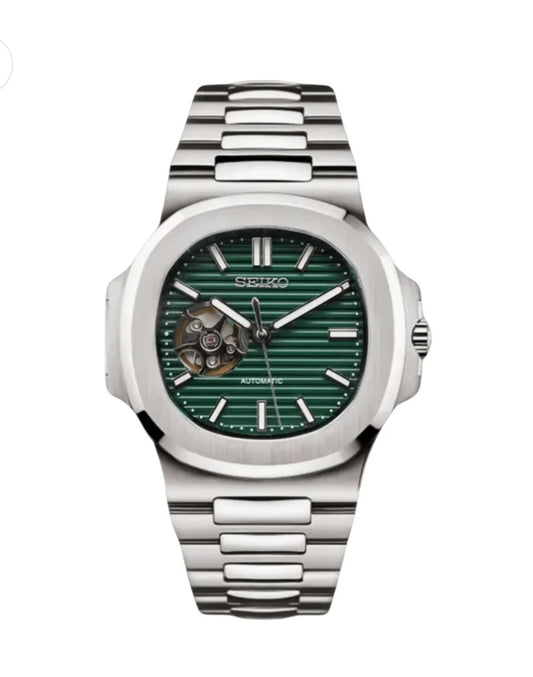 Seiko Nautilus Silver green premium automatic watch