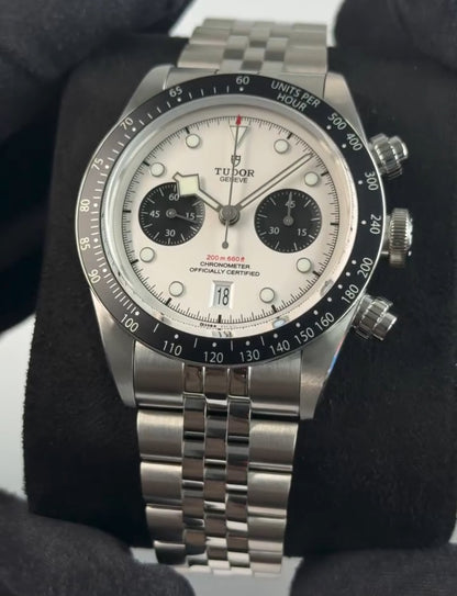 Tudor Black Bay Chrono white Dial Stainless Steel Watch