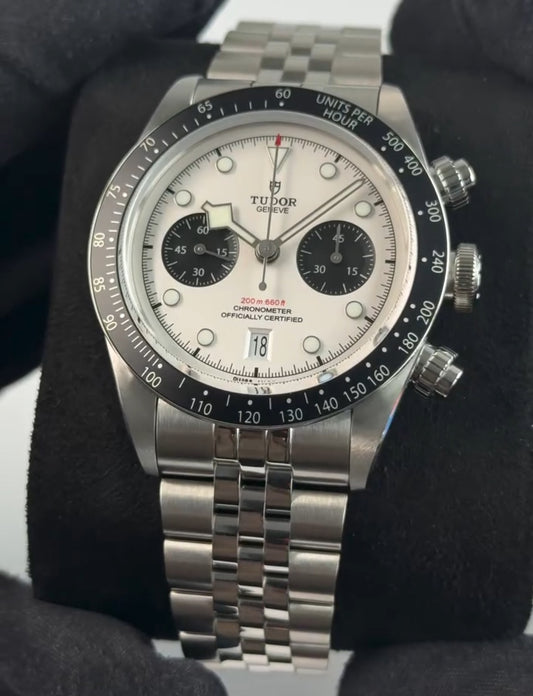 Tudor Black Bay Chrono white Dial Stainless Steel Watch