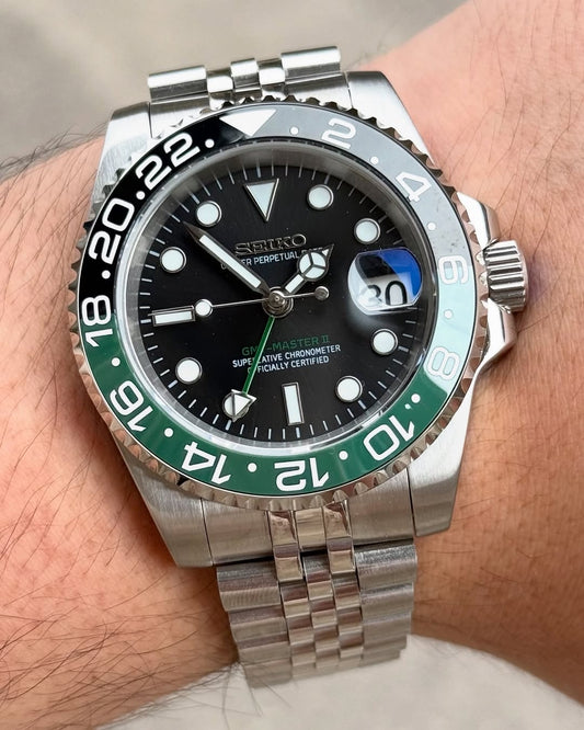 Seiko Sprite GMT master 2 stainless steel watch
