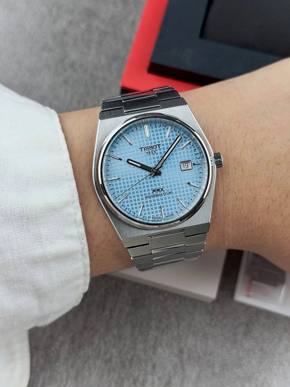 Tissot Prx Premium Stainless Steel Tiffany Dial