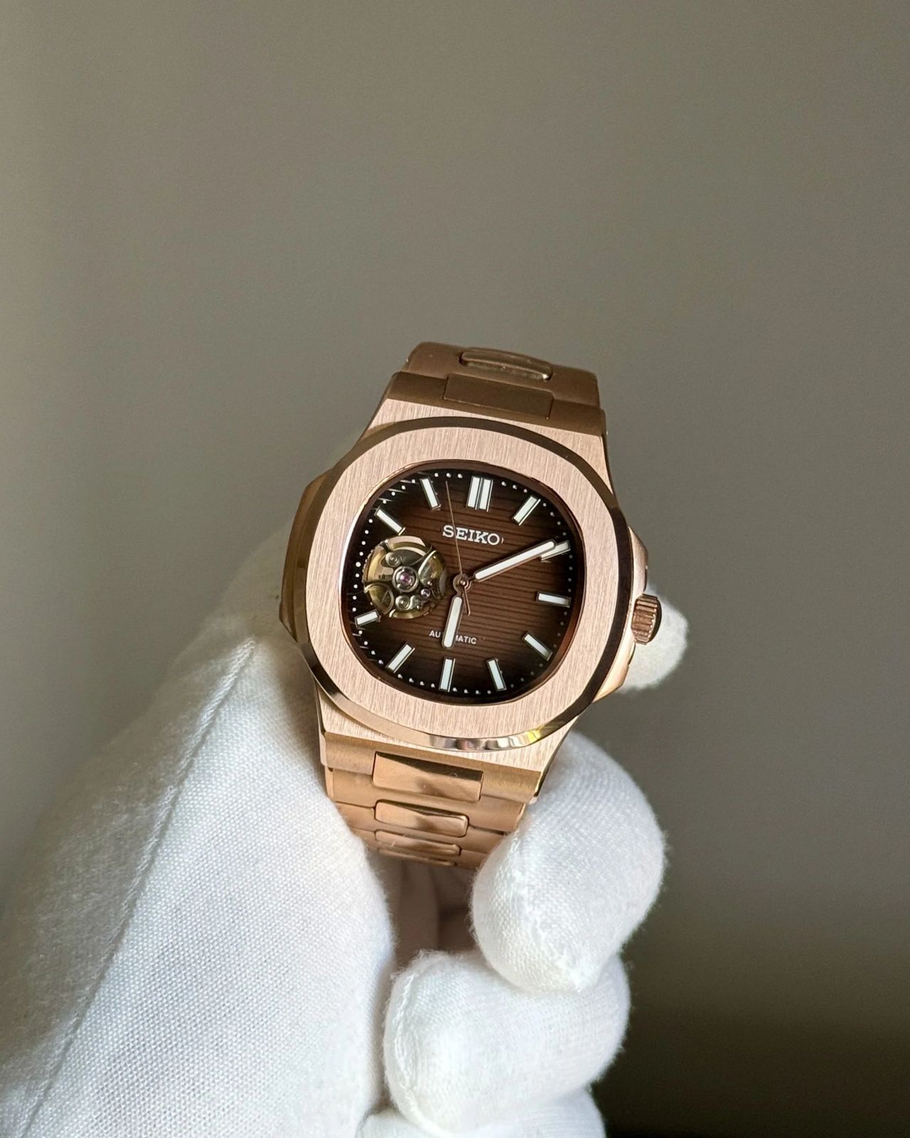 Seiko Nautilus Rosegold premium automatic watch