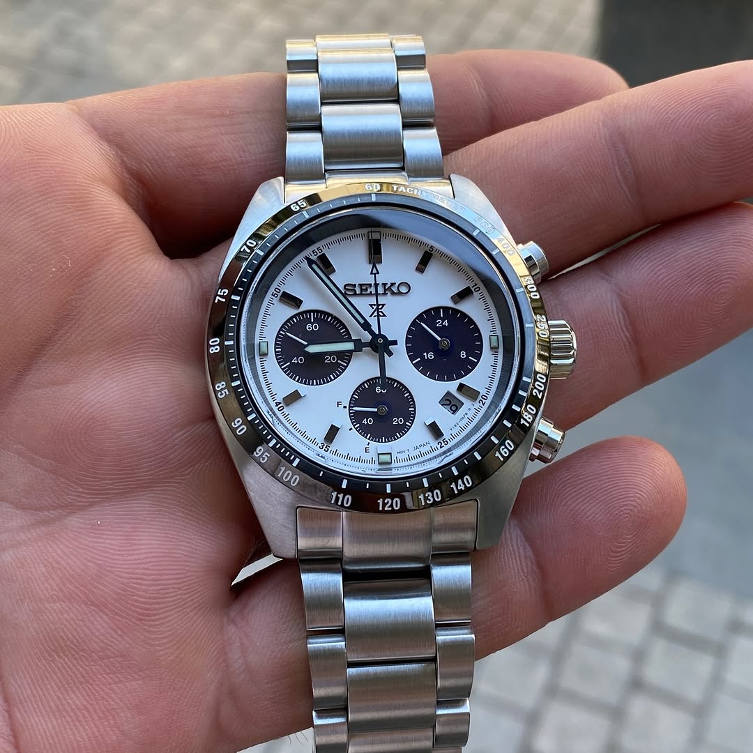 Seiko Prospex Panda SSC813P1 Stainless Steel Metal Watch