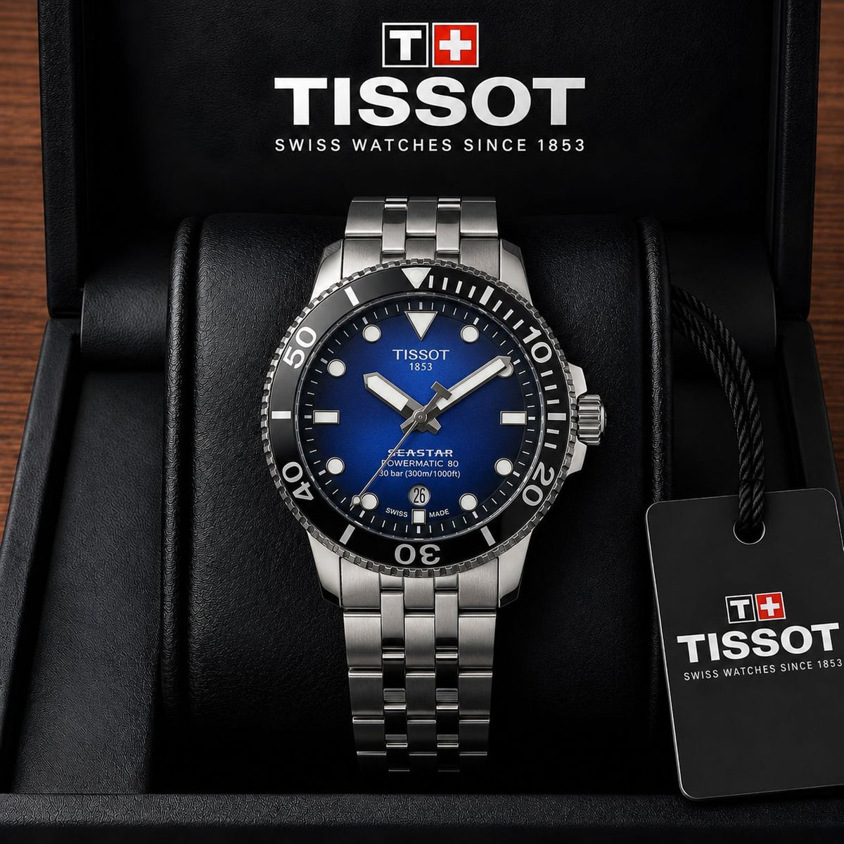 Tissot Sea star blue dial Stainless steel metal watch