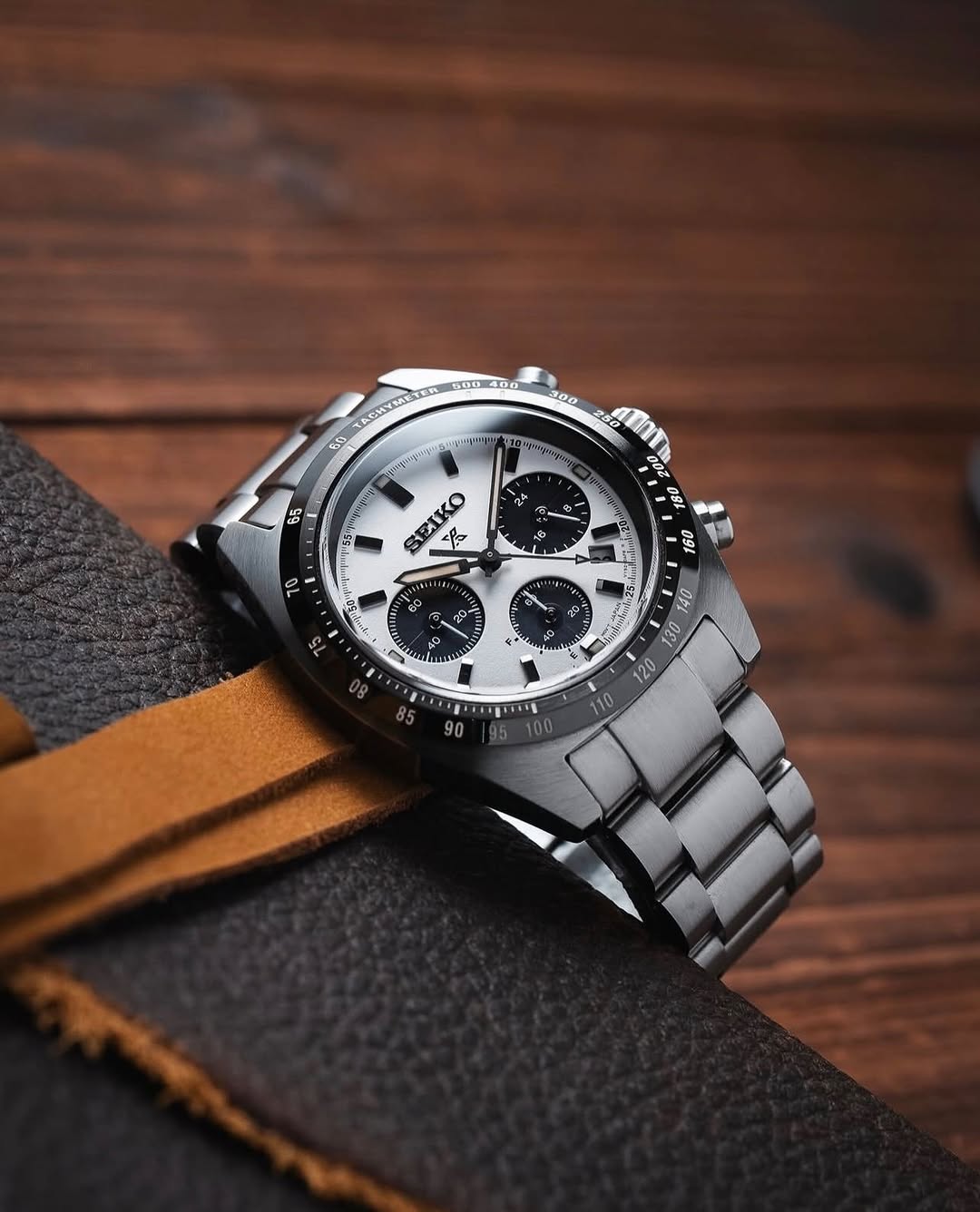 Seiko Prospex Panda SSC813P1 Stainless Steel Metal Watch