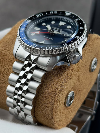 GMT 5 Stainless Steel Blue Black Watch