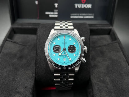 Tudor Black Bay Chrono tiffany Dial Stainless Steel Watch