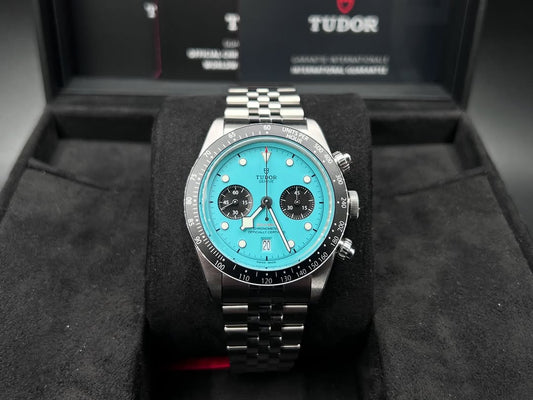 Tudor Black Bay Chrono tiffany Dial Stainless Steel Watch