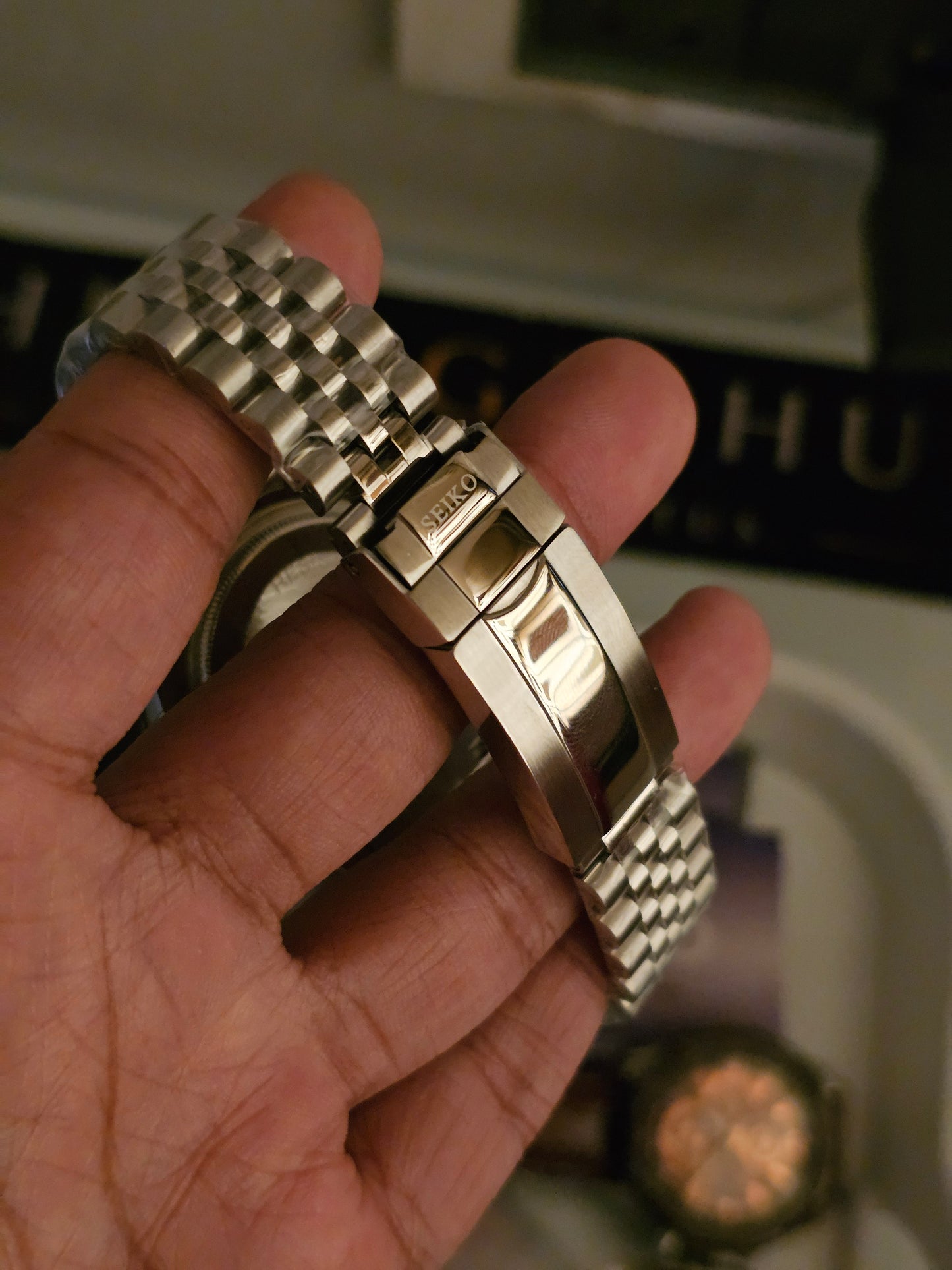 Sunburst Datejust Mod Black Galaxy Dial Stainless steel Watch