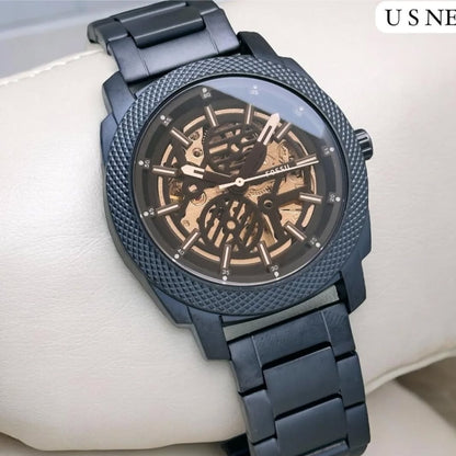 Fossil Automatic brown leather Black dial