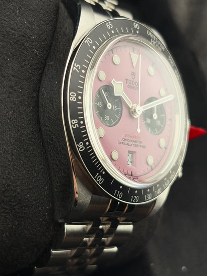 Tudor Black Bay Chrono pink Dial Stainless Steel Watch