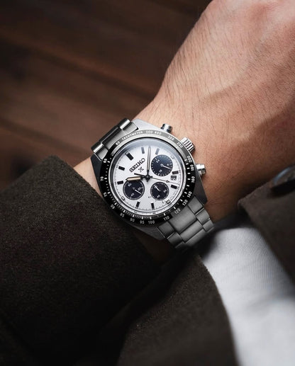 Seiko Prospex Panda SSC813P1 Stainless Steel Metal Watch