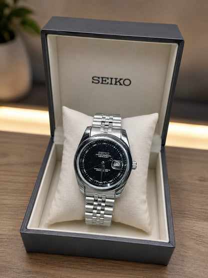 Seiko Datejust Mod Black Galaxy Dial Stainless steel Watch
