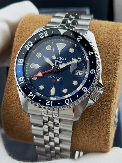 GMT 5 Stainless Steel Blue Black Watch